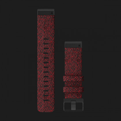 Ремінець Garmin Fenix 6 22mm QuickFit Heathered Red Nylon Band (010-12863-06)