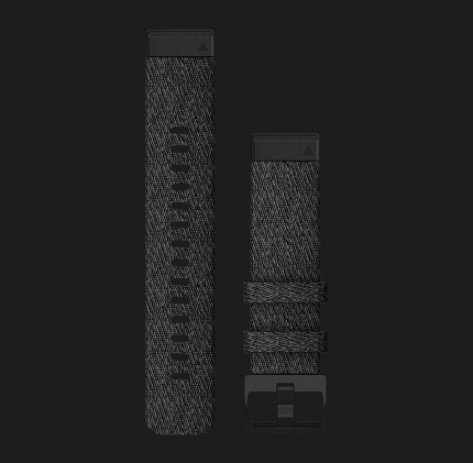 Ремешок Garmin 20mm QuickFit Heathered Black Nylon with Black Hardware (010-12875-00)