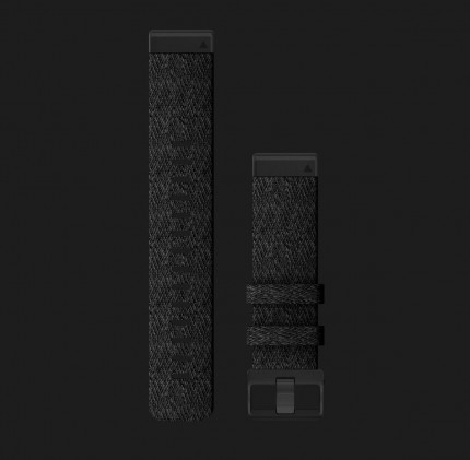 Ремінець Garmin Fenix 6X 26mm QuickFit Heathered Black Nylon Band (010-12864-07)