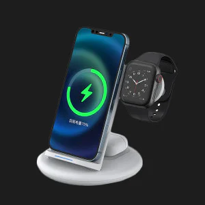 Бездротова зарядка WiWU 3-in-1 Wireless Fast Charger (White) в Хмельницькому