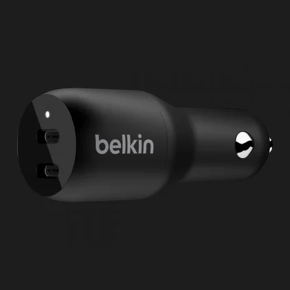 Автомобільний зарядний пристрій Belkin Dual USB-C Car Charger 36W (Black) в Дніпрі