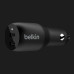 Автомобільний зарядний пристрій Belkin Dual USB-C Car Charger 36W (Black)