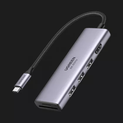 UGREEN CM511 6-in-1 USB Type-C to 3xUSB 3.0 with HDMI with SD/TF (Space Gray) в Харькове