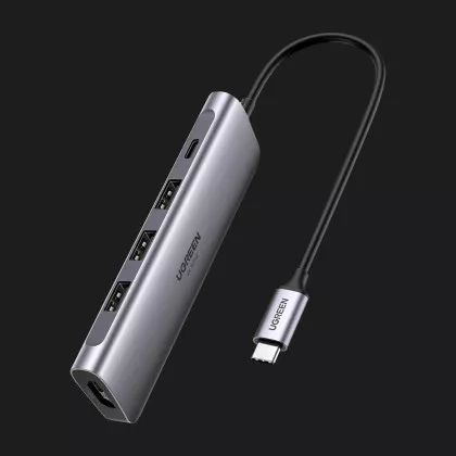 UGREEN CM136 USB-C to 3xUSB 3.0 with HDMI with Type-C PD (Space Gray)