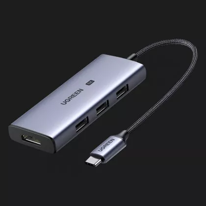 UGREEN CM500 4-in-1 USB-C to 3xUSB 3.0 with HDMI 8K (Space Gray) в Ужгороде