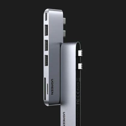 UGREEN CM251 2xUSB-C to 3xUSB 3.0 with SD/TF with Type-C PD (Space Gray) в Трускавці