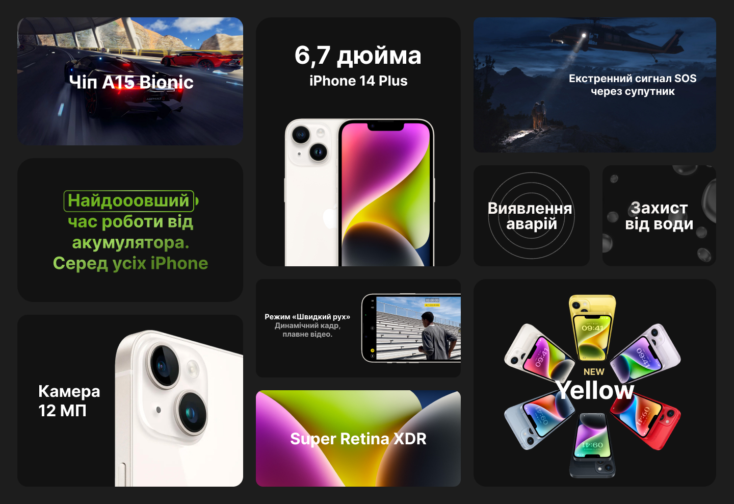 Apple iPhone 14 Plus — купити в Ябко від 31 999 грн ⚡ Ціни, відгуки ...