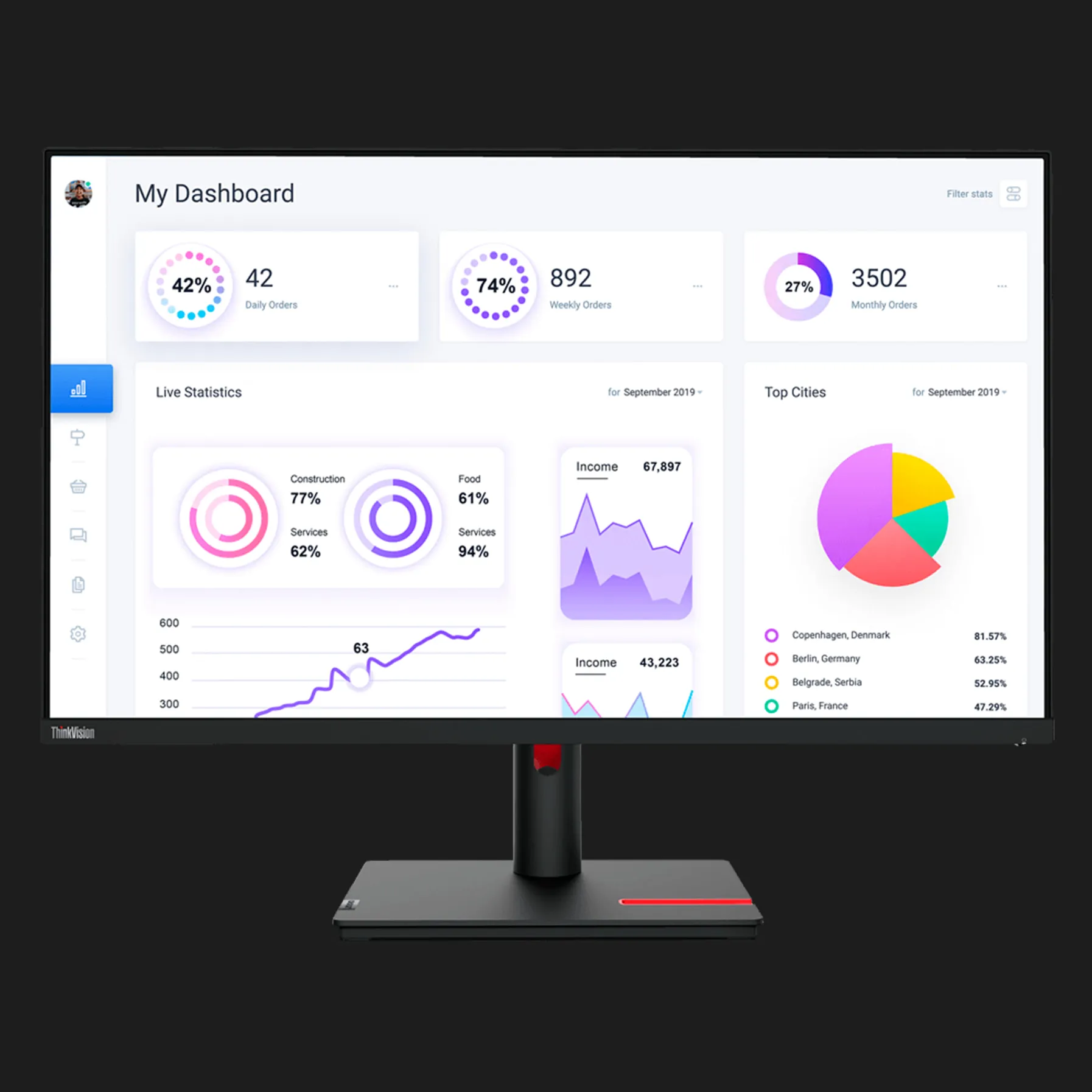 Ігровий монітор Lenovo 31.5", 60Hz, IPS (63D2GAT1UA)
