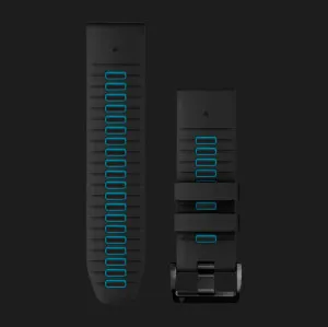 Ремінець Garmin 26mm QuickFit Watch Bands Black/Cirrus Blue Silicone (010-13281-05)