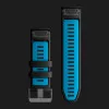 Ремешок Garmin 26mm QuickFit Watch Bands Black/Cirrus Blue Silicone (010-13281-05)