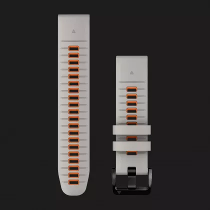 Ремешок Garmin 22mm QuickFit Watch Bands Fog Grey/Ember Orange Silicone (010-13280-02) в Самборе