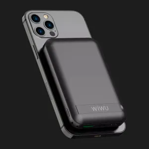 Портативний акумулятор Power Bank Wiwu Snap Cube 10000mAh MagSafe Wireless + Stand (Black) в Хмельницькому