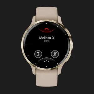 Garmin Venu 3S Soft Gold Stainless Steel Bezel with French Gray Case and Silicone Band в Бердичеві