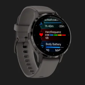 Garmin Venu 3S Slate Stainless Steel Bezel with Pebble Gray Case and Silicone Band Ивано-Франковске