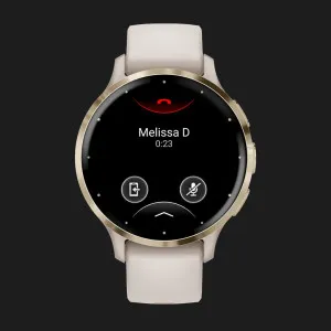 Garmin Venu 3S Soft Gold Stainless Steel Bezel with Ivory Case and Silicone Band в Бердичеві