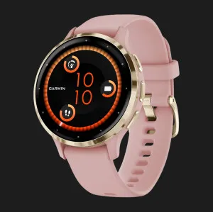 Garmin Venu 3S Soft Gold Stainless Steel Bezel with Dust Rose Case and Silicone Band в Бердичеве