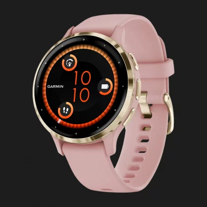 Годинник Garmin Venu 3S Soft Gold Stainless Steel Bezel with Dust Rose Case and Silicone Band (010-02785-03)