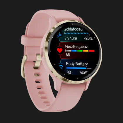 Garmin Venu 3S Soft Gold Stainless Steel Bezel with Dust Rose Case and Silicone Band в Кропивницком