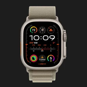 б/у Apple Watch Ultra 2 49mm GPS + LTE Titanium Case with Olive Alpine Loop Small (MREX3) (Хороший стан)