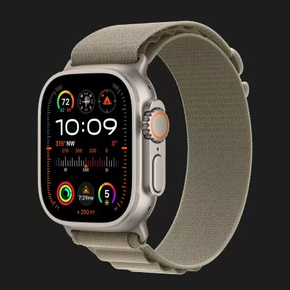 Apple Watch Ultra 2 49mm GPS + LTE Titanium Case with Olive Alpine Loop Medium (MREY3) в Кам'янці - Подільскому