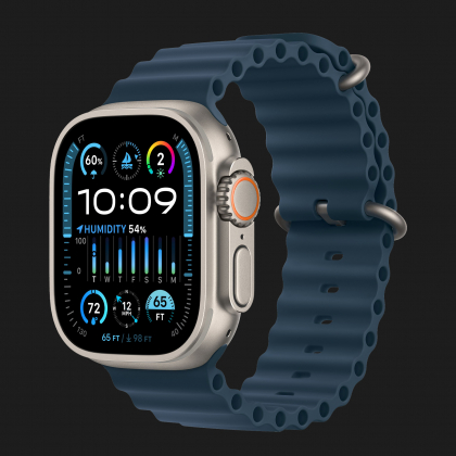 Apple Watch Ultra 2 49mm GPS + LTE Titanium Case with Blue Ocean Band (MREG3)