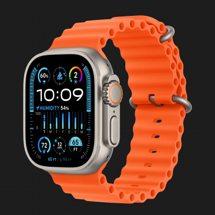 Apple Watch Ultra 2 49mm GPS + LTE Titanium Case with Orange Ocean Band (MREH3) в Ковеле