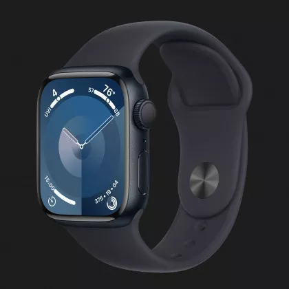 Apple Watch Series 9 45mm Midnight Aluminum Case with Midnight Sport Band (MR993, MR9A3)