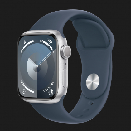 Apple Watch Series 9 41mm Silver Aluminum Case with Storm Blue Sport Band S/M (MR903) Кременчуці