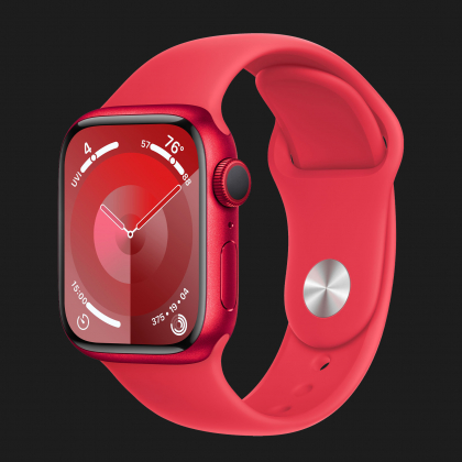 Apple Watch Series 9 41mm (PRODUCT)RED Aluminum Case with Red Sport Band S/M (MRXG3) в Чернігові