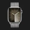 Apple Watch Series 9 41mm GPS + LTE, Silver Stainless Steel Case with Silver Milanese Loop (MRJ43)
