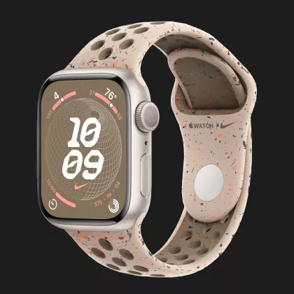 Apple Watch Series 9 41mm Starlight Aluminum Case with Desert Stone Nike Sport Band (2023) в Днепре