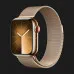 Apple Watch Series 9 41mm GPS + LTE, Gold Stainless Steel Case with Gold Milanese Loop (MRJ73)