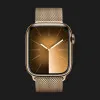 Apple Watch Series 9 41mm GPS + LTE, Gold Stainless Steel Case with Gold Milanese Loop (MRJ73)