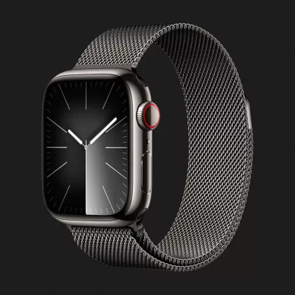Apple Watch Series 9 41mm GPS + LTE, Graphite Stainless Steel Case with Graphite Milanese Loop (MRJA3) в Нетішині