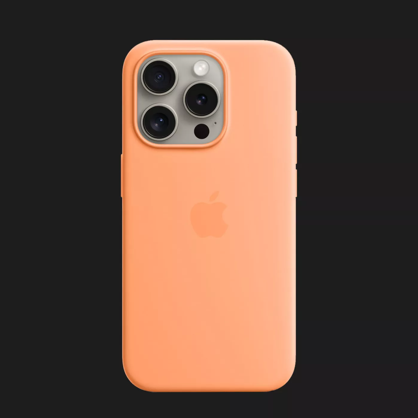 iPhone 15 Pro Silicone Case with MagSafe - Orange Sorbet - Apple