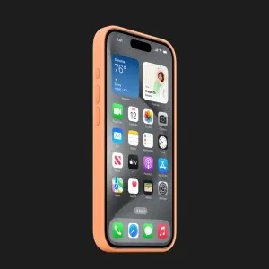 Оригинальный чехол Apple Silicone Case with MagSafe для iPhone 15 Pro (Orange Sorbet) (MT1H3) в Хмельницком