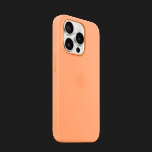 Оригинальный чехол Apple Silicone Case with MagSafe для iPhone 15 Pro (Orange Sorbet) (MT1H3) в Хмельницком