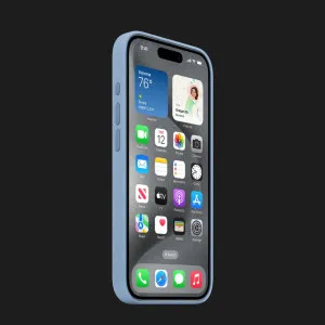 Оригинальный чехол Apple Silicone Case with MagSafe для iPhone 15 Pro (Winter Blue) (MT1L3) в Хмельницком
