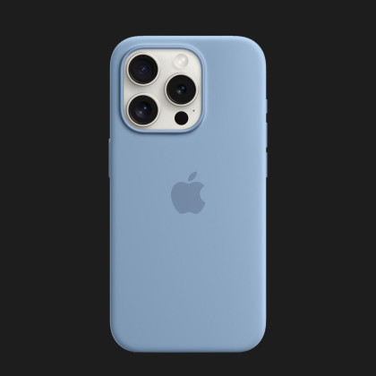 Оригинальный чехол Apple Silicone Case with MagSafe для iPhone 15 Pro Max (Winter Blue) (MT1Y3) в Николаеве