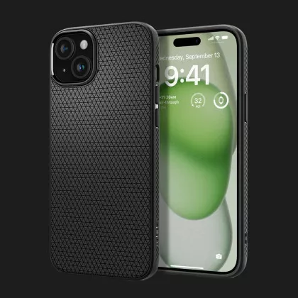 Чохол Spigen Liquid Air для iPhone 15 Plus (Matte Black) у Запоріжжі