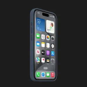 Оригинальный чехол Apple Silicone Case with MagSafe для iPhone 15 Pro (Storm Blue) (MT1D3) в Хмельницком