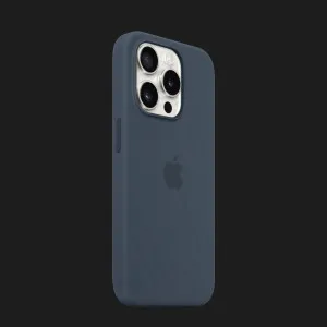 Оригинальный чехол Apple Silicone Case with MagSafe для iPhone 15 Pro (Storm Blue) (MT1D3) в Хмельницком