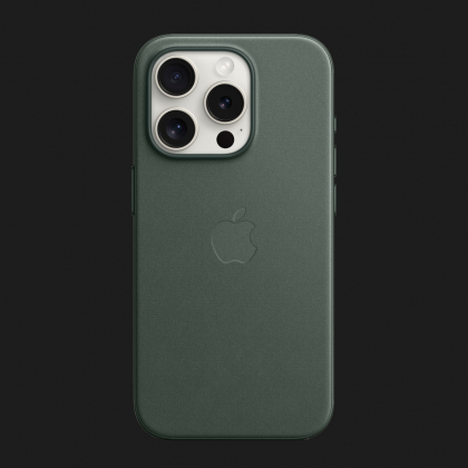 Оригінальний чохол Apple FineWoven Case with MagSafe для iPhone 15 Pro Max (Evergreen) (MT503)