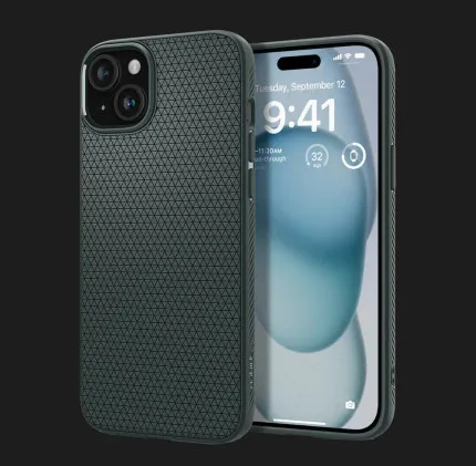 Чохол Spigen Liquid Air для iPhone 15 (Abyss Green)