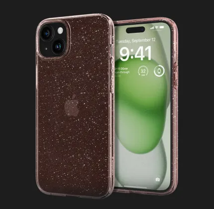 Чохол Spigen Liquid Crystal Glitter для iPhone 15 Plus (Rose Quartz)
