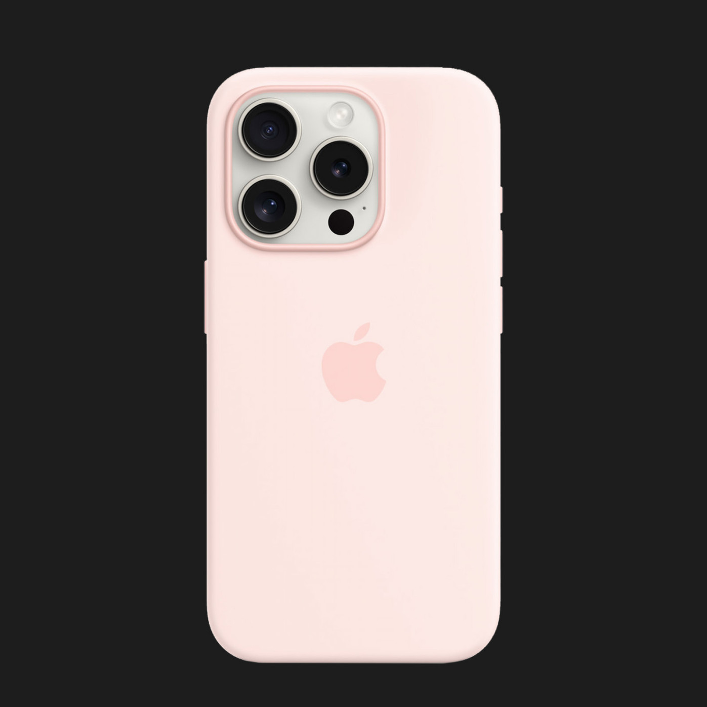 Оригінальний чохол Apple Silicone Case with MagSafe для iPhone 15 Pro Max (Light Pink) (MT1U3)