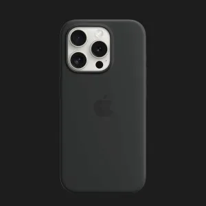 Оригинальный чехол Apple Silicone Case with MagSafe для iPhone 15 Pro (Black) (MT1A3) в Белой Церкви