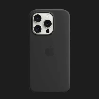 Оригинальный чехол Apple Silicone Case with MagSafe для iPhone 15 Pro Max (Black) (MT1M3)