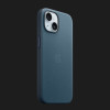 Оригинальный чехол Apple FineWoven Case with MagSafe для iPhone 15 (Pacific Blue) (MT3G3)