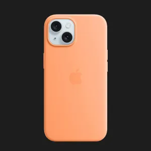 Оригинальный чехол Apple Silicone Case with MagSafe для iPhone 15 (Orange Sorbet) (MT0W3) в Белой Церкви